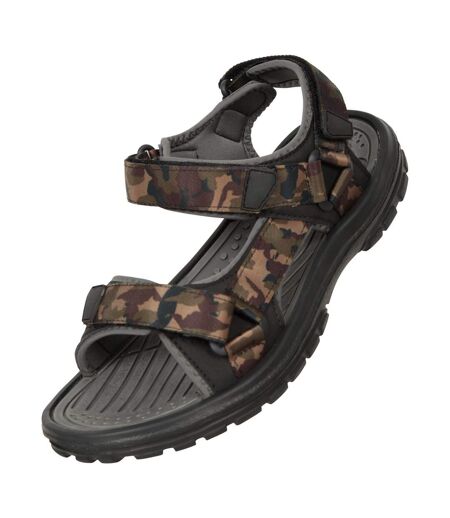 Mens Crete Camo Sandals Green Black Mountain Warehouse