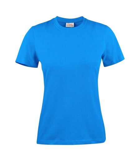 Womens/ladies Heavier Pro T-shirt Ocean Blue Printer