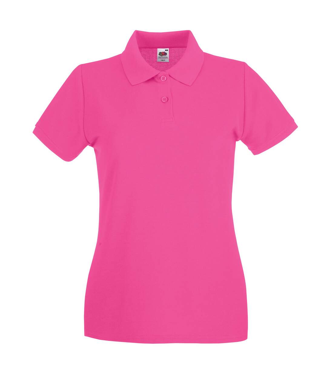 Polo premium femme fuchsia Fruit of the Loom-1