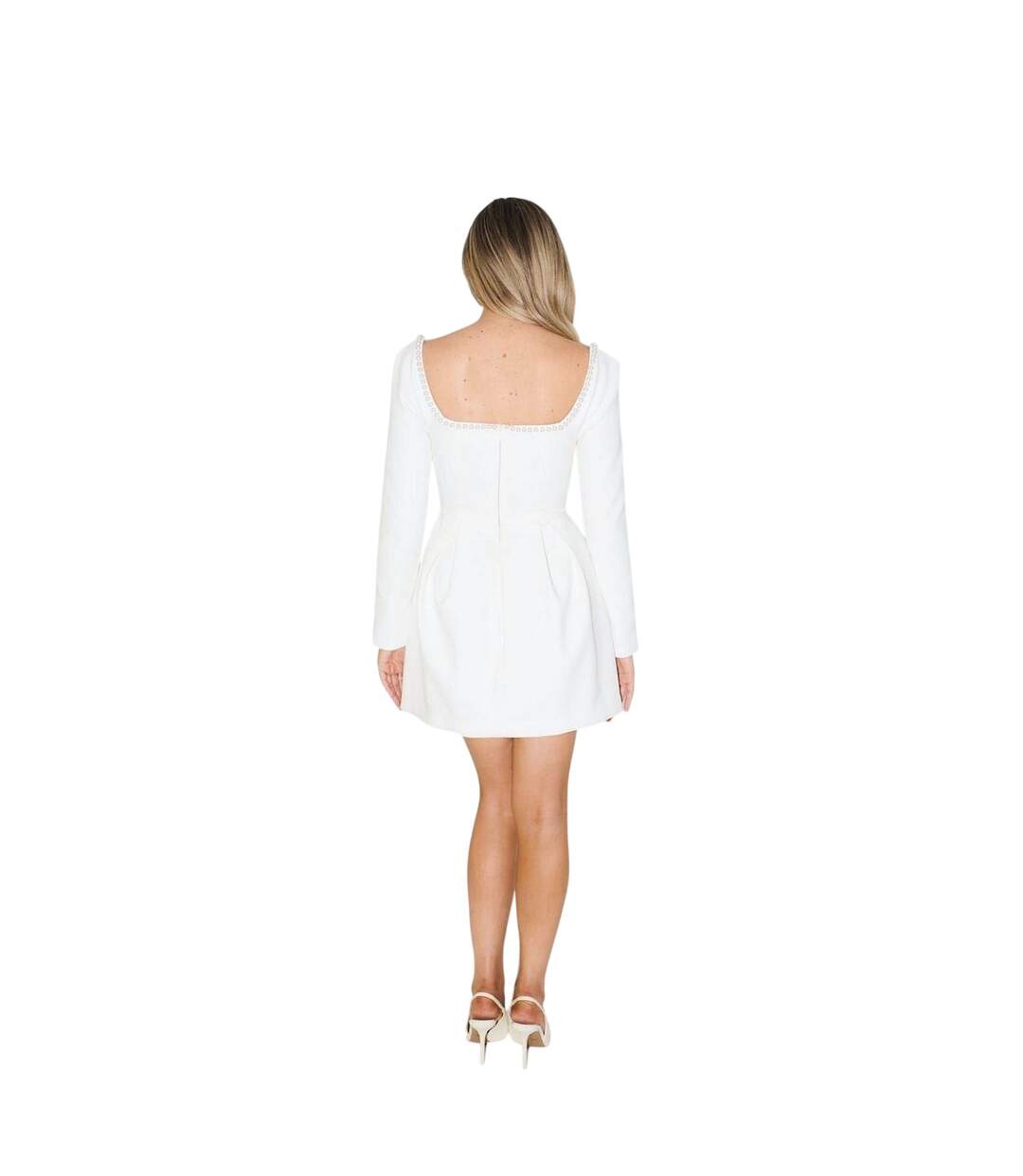 Robe Courte Motif/style Perle The Ultimate Femme Blanc Odd Muse-3