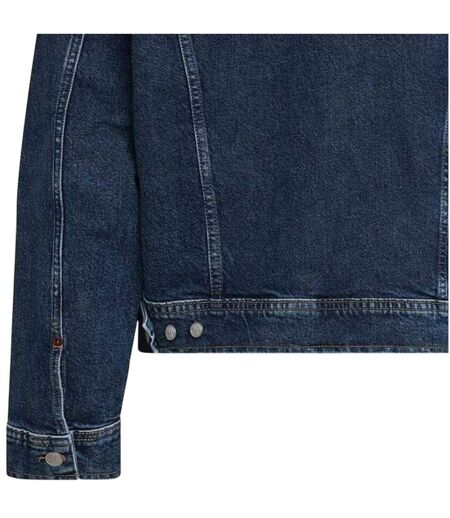 Mens Embroidered Logo Comfort Denim Jacket Blue Replay