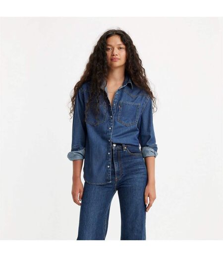 Womens/ladies Teodora Denim Lightweight Shirt Blue Levis