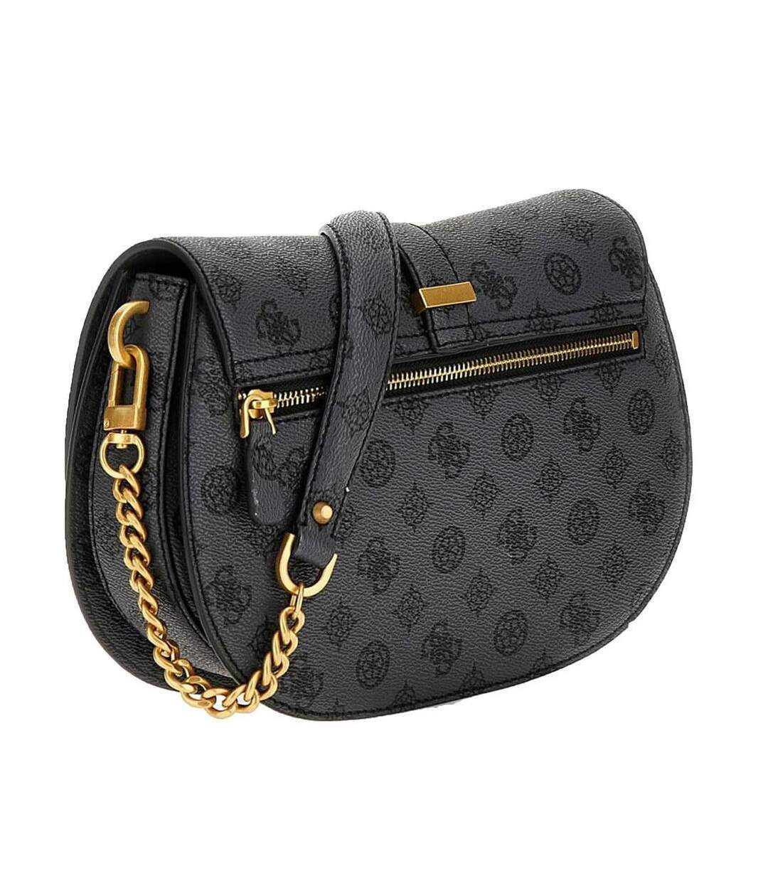 Sac Bandoulière Noir/Gris Femme Guess Kuba - Taille unique