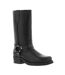 Woodland Mens High Harley Western Harness Leather Boots (Black) - UTDF578-1