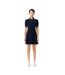 Womens/ladies Flared Seamless Polo Shirt Dress Blue Lacoste-1