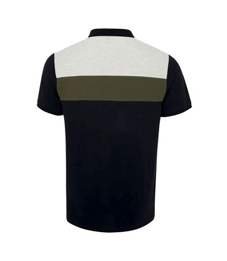 Liverpool FC Mens Colour Block Polo Shirt (Navy/White/Khaki) - UTTA7934