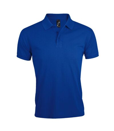 SOLs Mens Prime Pique Plain Short Sleeve Polo Shirt (Royal Blue)