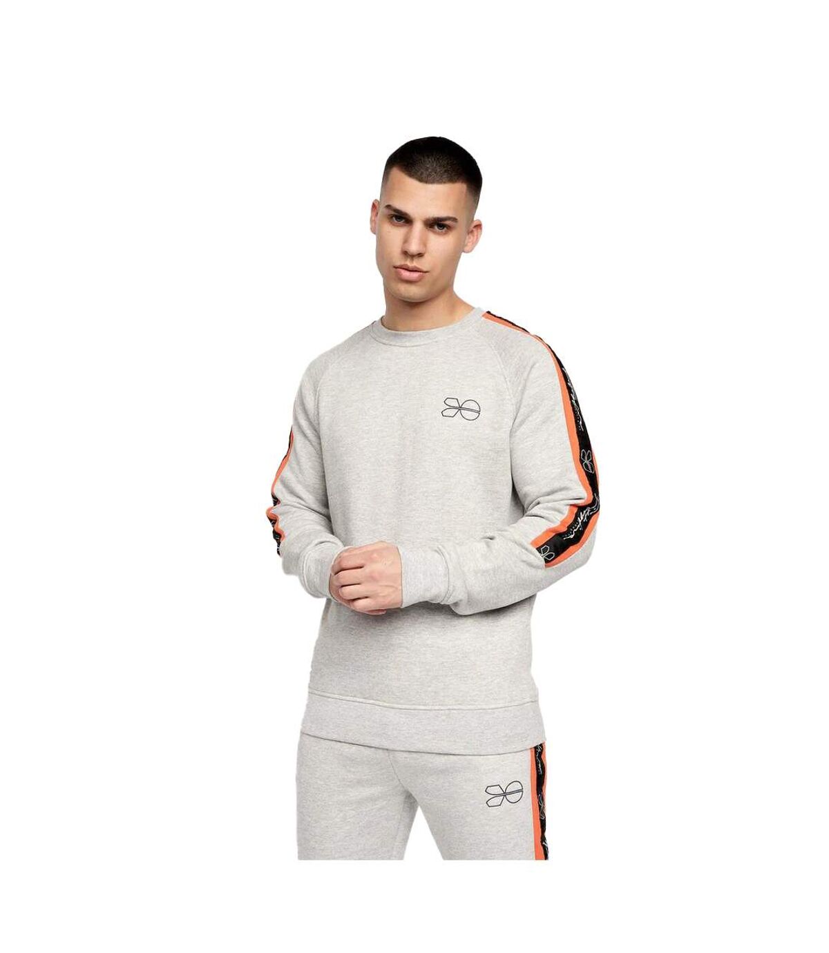 Crosshatch Mens Grassmeere Sweatshirt (Grey Marl)