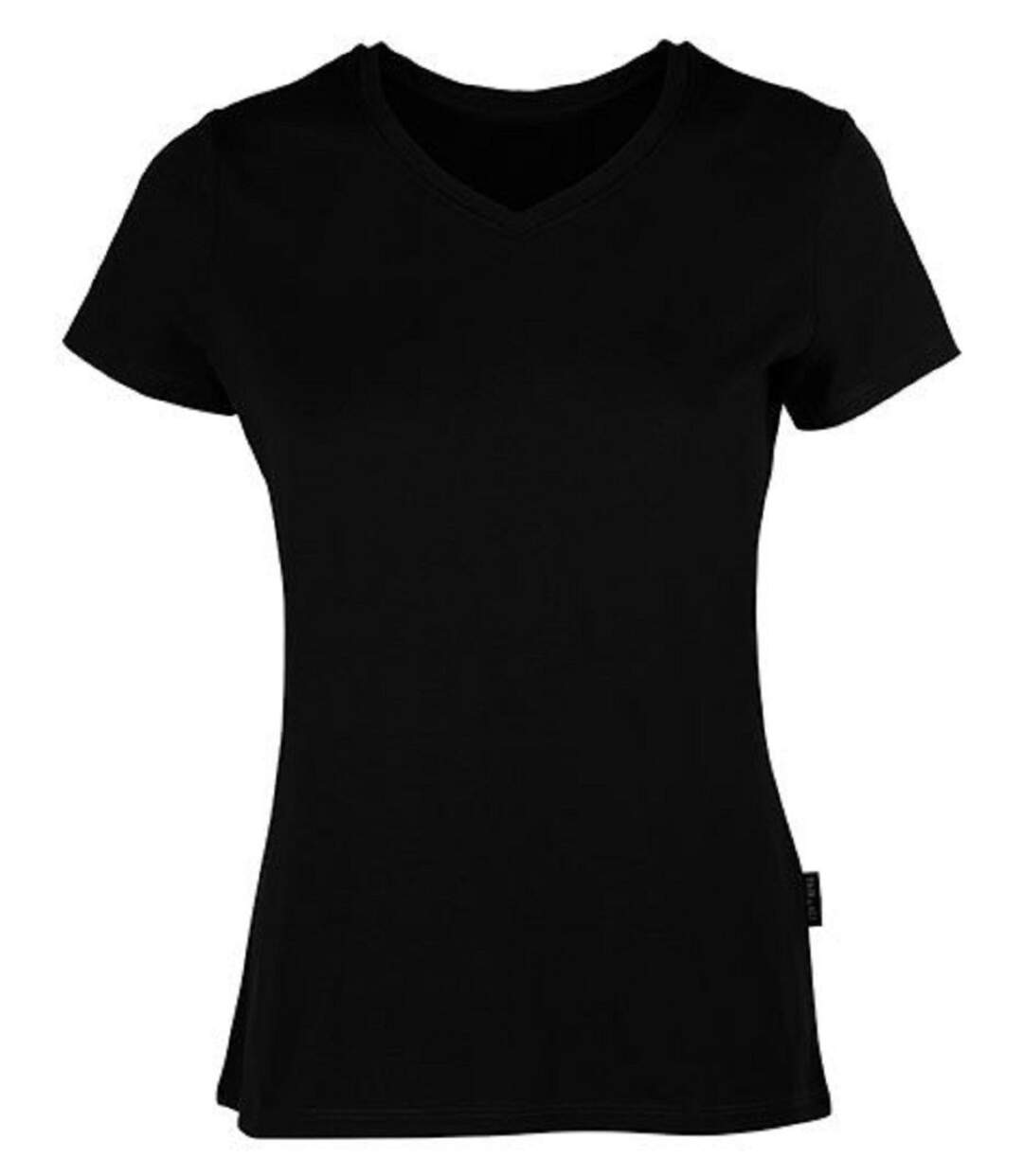 T-shirt manches courtes col V - Femme - HRM202 - noir