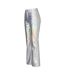 Womens/ladies Lupe Metallic Straight Trousers Metallic AmyLynn-4
