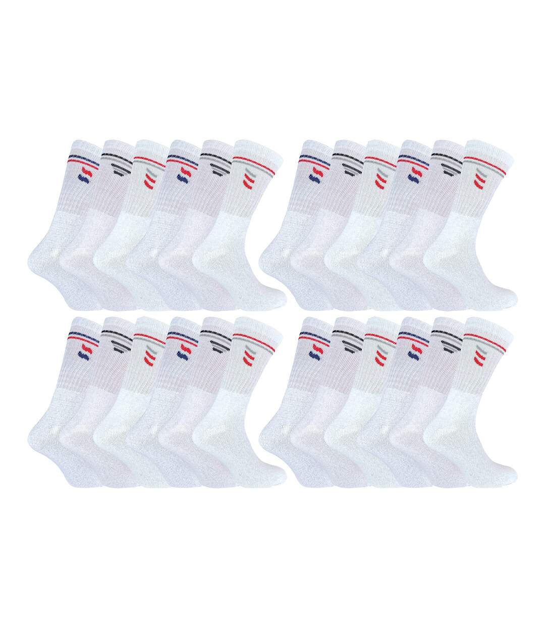 Lot de 24 paires de chaussettes de sport classiques pour hommes-1