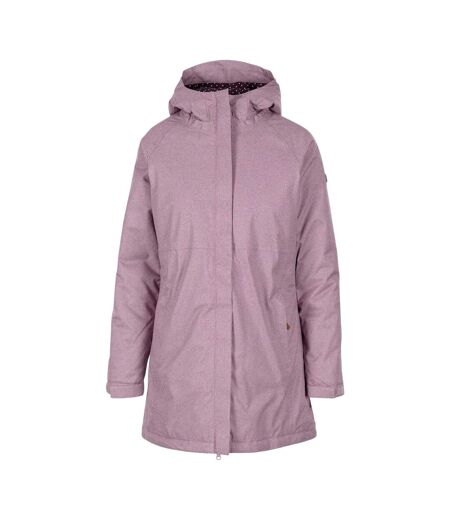 Doudoune Imperméable Rembourrée À Capuche Et Doublure À Pois Femme Rose Clair Trespass