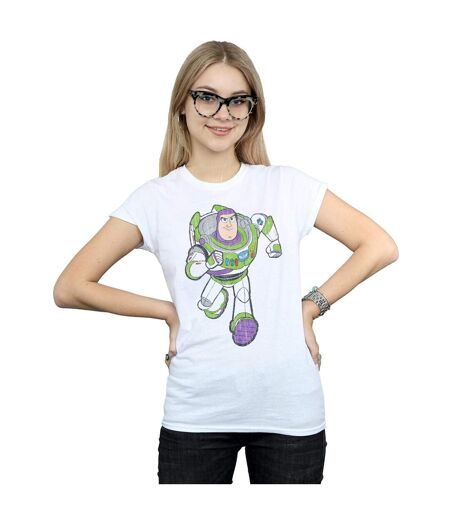 Disney T-shirt en coton Womens/Ladies Toy Story 4 Classic Buzz Lightyear (Blanc) - UTBI44447