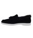 Womens/ladies Loro Suede Flat Boat Shoes Black Firetrap-3