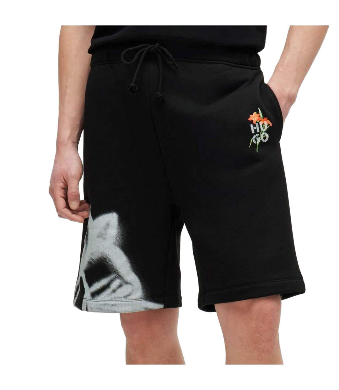 Short Diflowos Homme Noir Hugo Boss-4