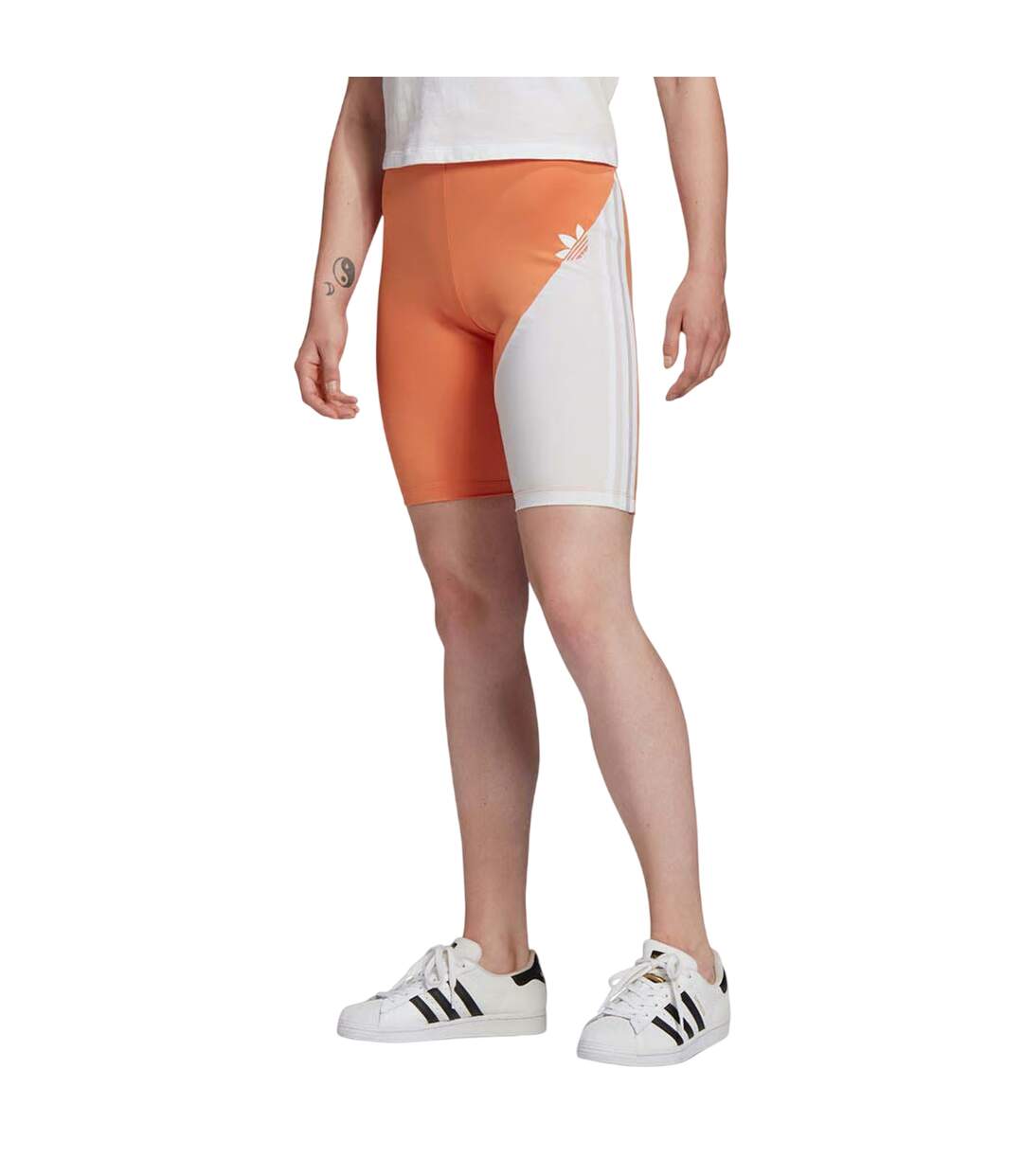 Cuissard De Cyclisme Motif/style Rayure Diagonale Originals Femme Marron Adidas-3