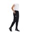 Womens/ladies Stretch Tapered Leg Jogging Bottoms Black Canterbury-1