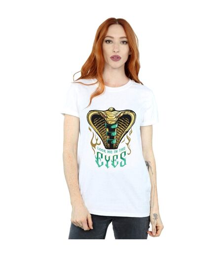 Disney Womens/Ladies Aladdin Movie Jafar Snake Eyes Coton Boyfriend T-Shirt (Blanc) - UTBI8138