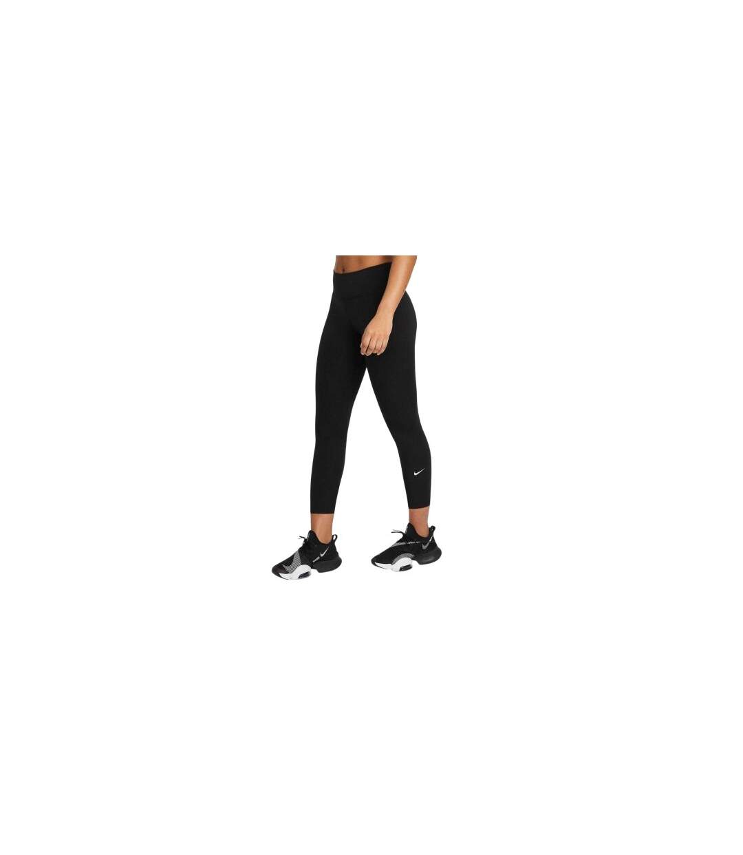 Womens/ladies One Cropped Tights Black White Nike-1