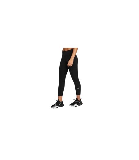 Womens/ladies One Cropped Tights Black White Nike