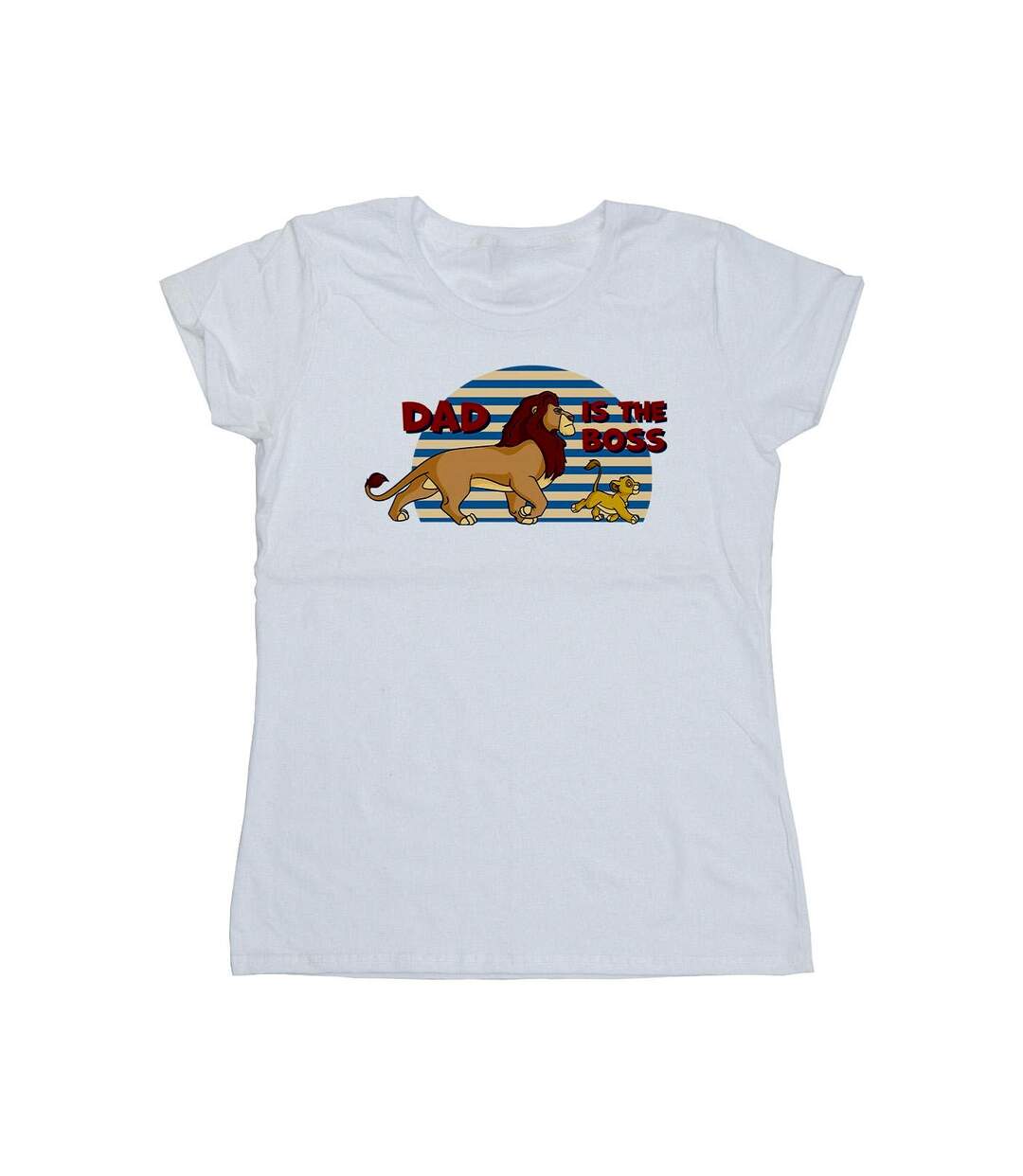 Disney Femme/Ladies The Lion King Dad Boss Cotton T-Shirt (Blanc) - UTBI25324-1