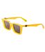 Lunettes De Soleil Motif/style Carré Dalton Femme Taille Unique Jaune Gris Off White-1