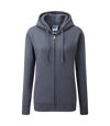 Russell Ladies Premium Authentic Zipped Hoodie (3-Layer Fabric) (Convoy Grey)