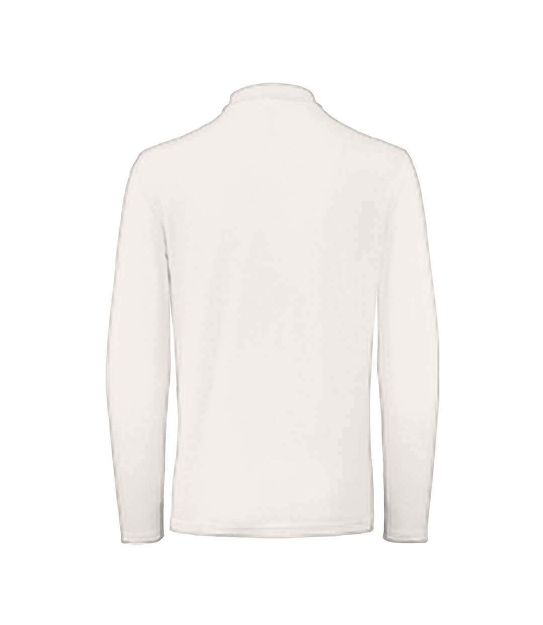 Polo manches longues hommes blanc B&C-2