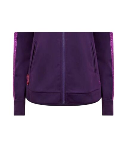 Womens/ladies Animal Print Track Jacket Purple Puma