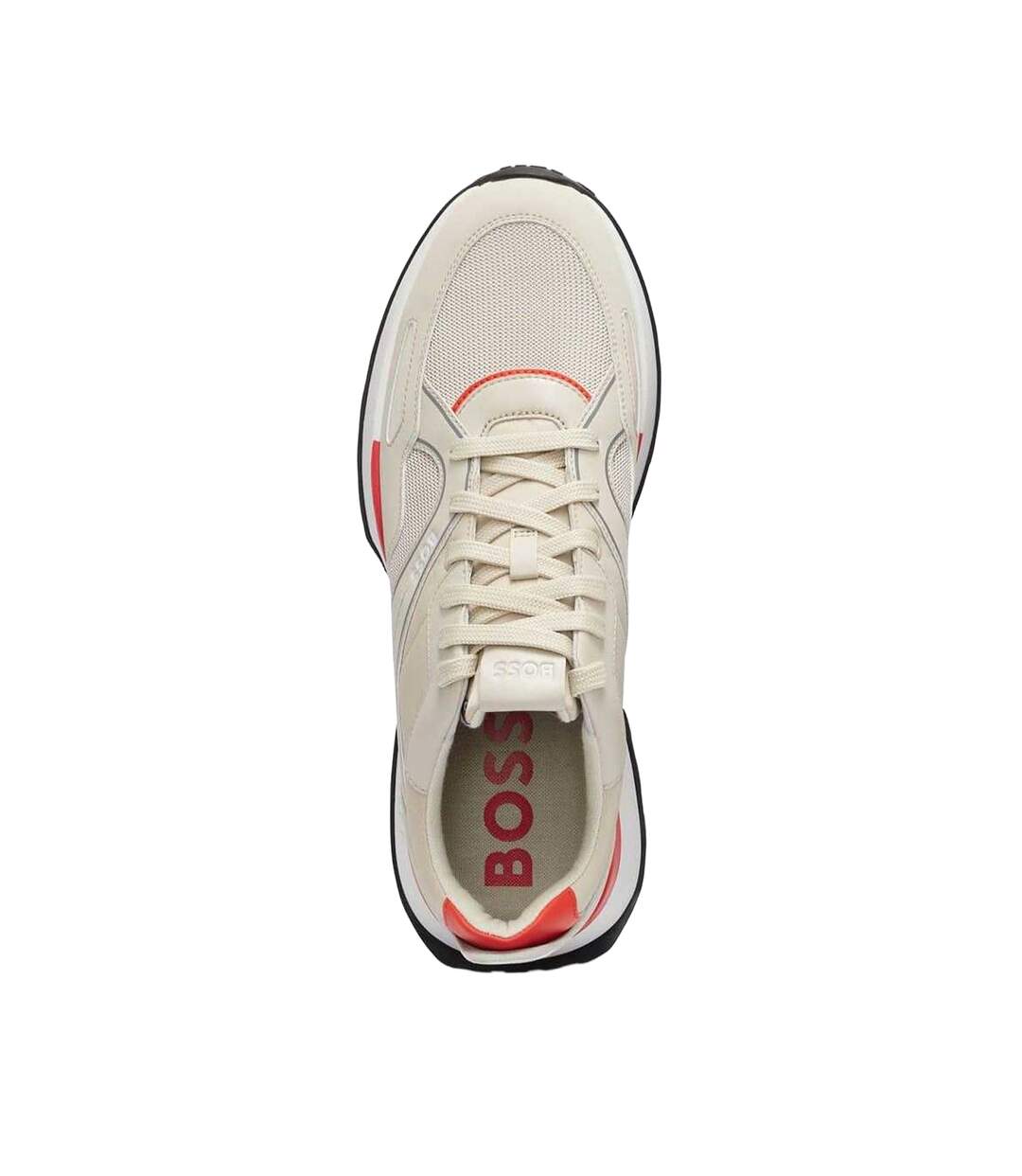 Mens Jonah Running Trainers Beige Boss-4