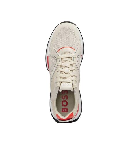 Mens Jonah Running Trainers Beige Boss