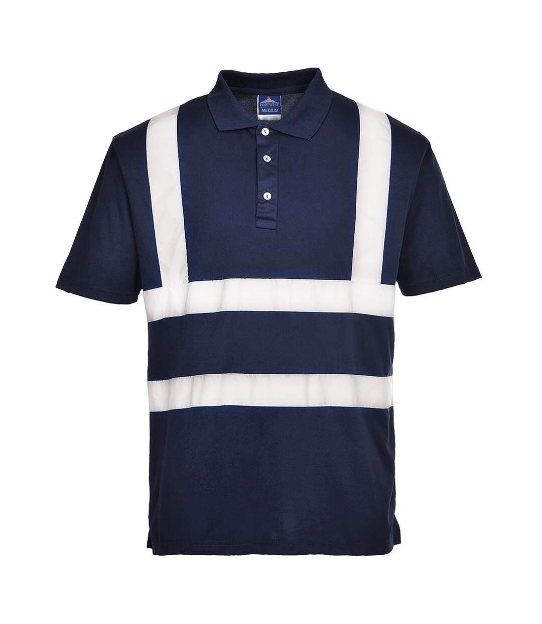 Mens iona polo shirt navy Portwest-1