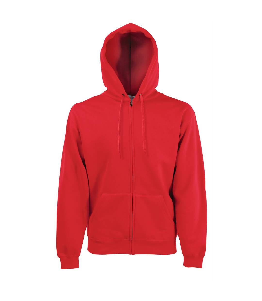 Sweatshirt À Capuche Et Fermeture Zippée Homme Bleu Marine Profond Fruit Of The Loom-1