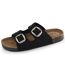 Isotoner Sandales femme à doubles brides ultra confortables, semelle intérieure cuir-1