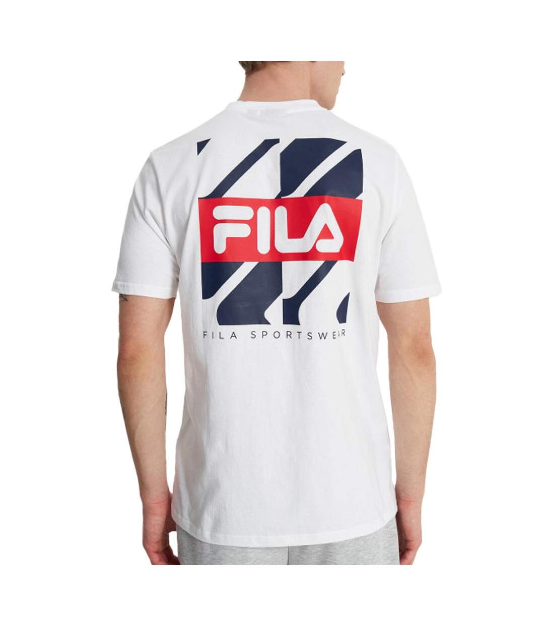 T-shirt blanc homme fila graphic - l-2