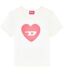 T-shirt Motif/style Cœur Femme Blanc Diesel-2