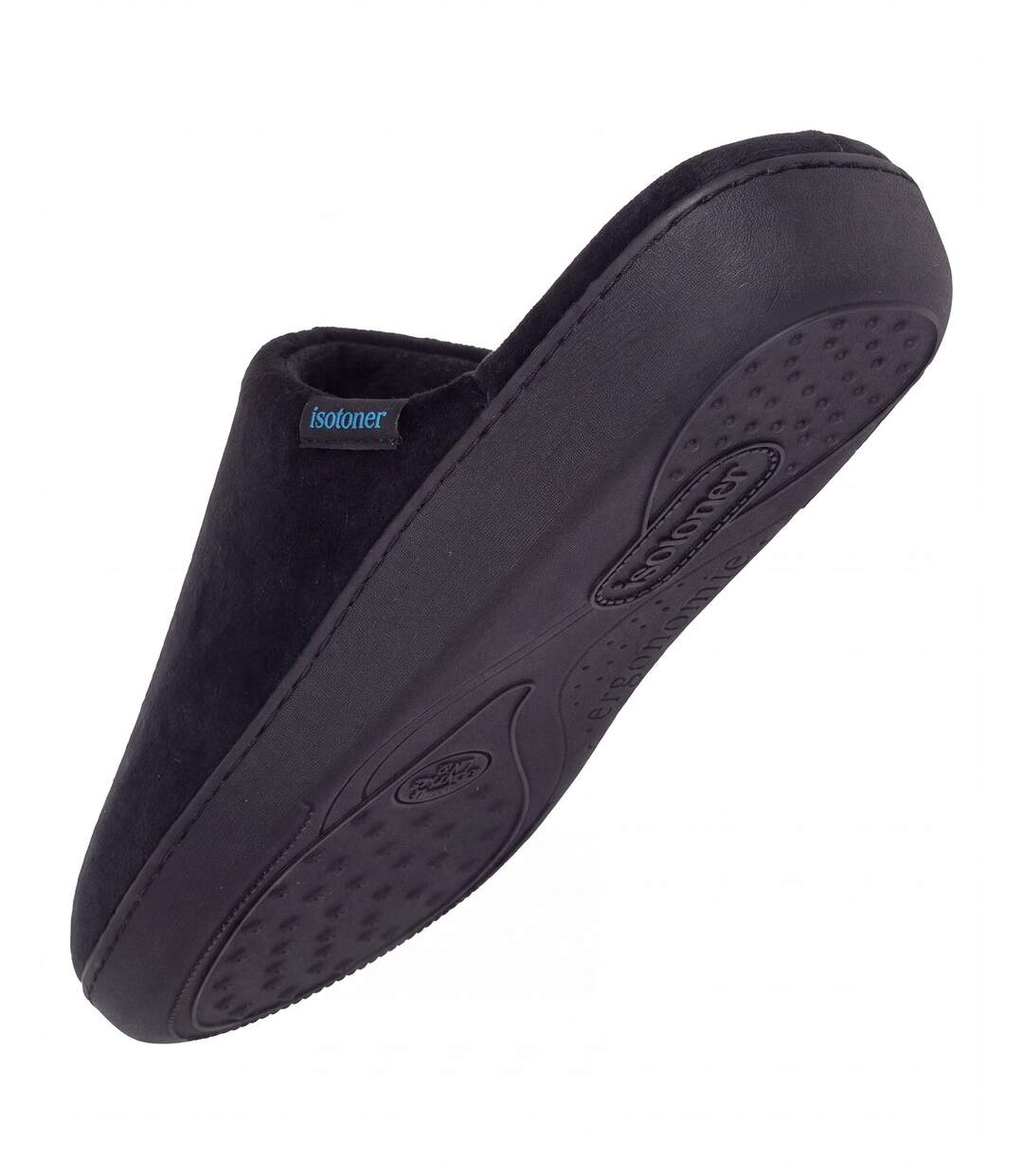 Isotoner Chaussons Mules homme rayures-3