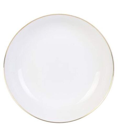 Lot de 6 Assiettes Creuses Liseré 21cm Blanc