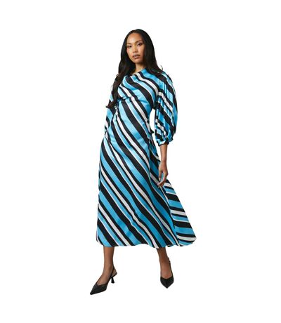 Robe Mi-longue Manches ¾ Femme Bleu Principles