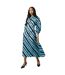 Robe Mi-longue Manches ¾ Femme Bleu Principles-1