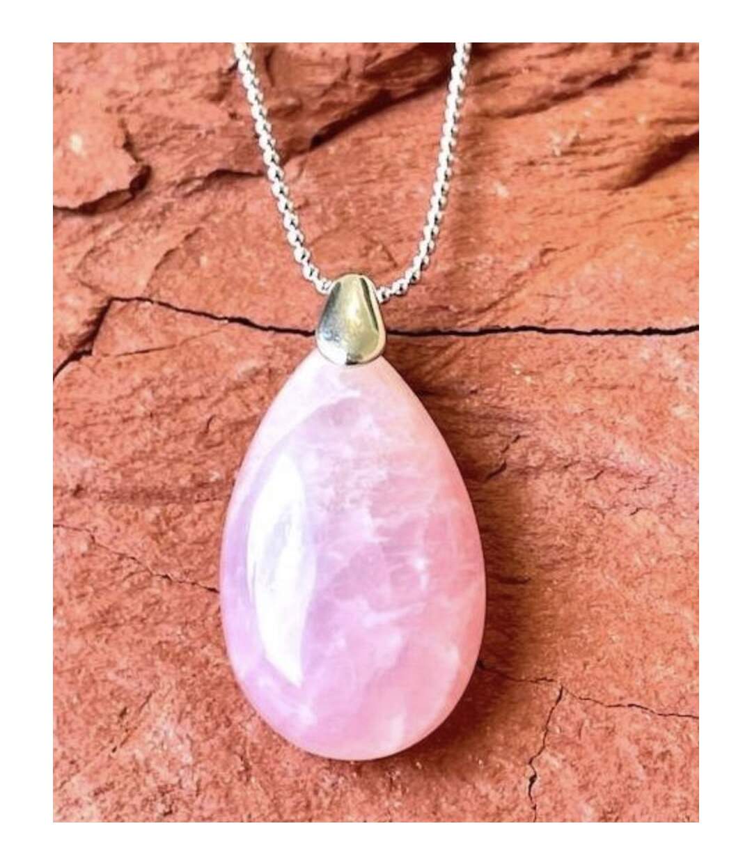 Collier de protection en quartz rose