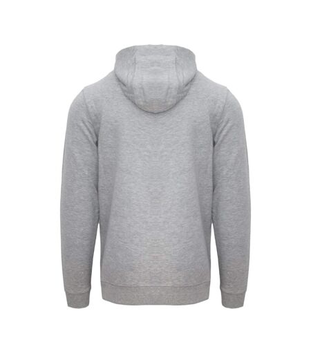 Mens Lettering Hoodie Grey Aquascutum