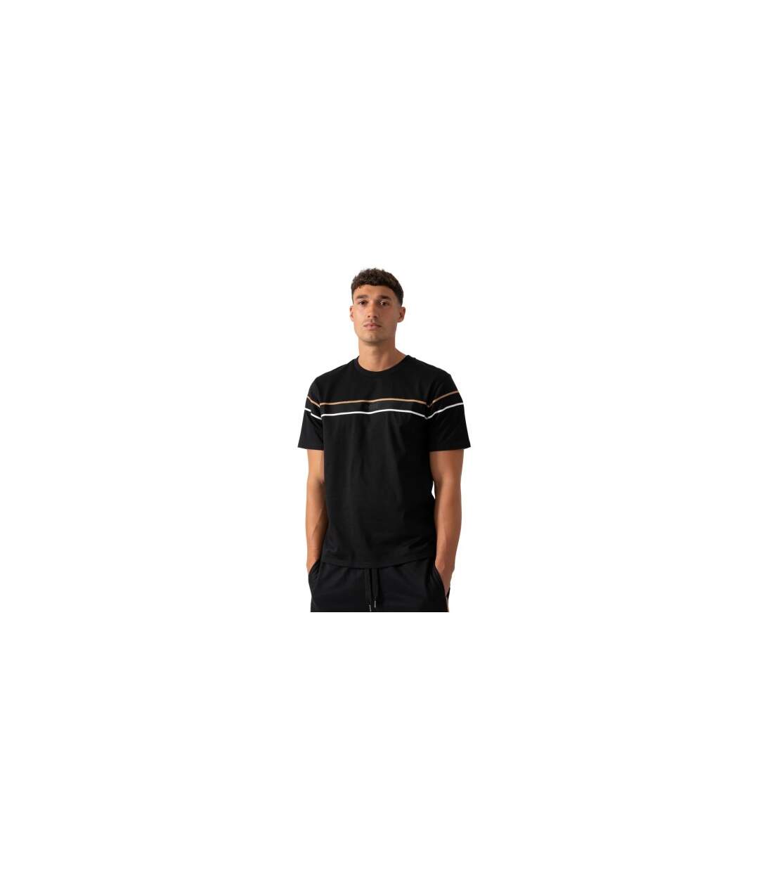 T-shirt Homme Noir Boss-1