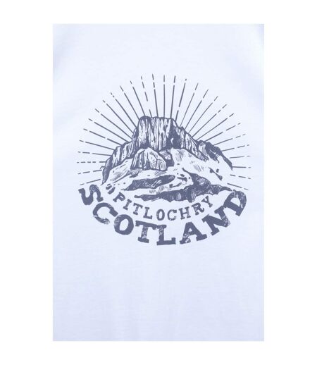 Mens Pitlochry Short-sleeved T-shirt White Mountain Warehouse