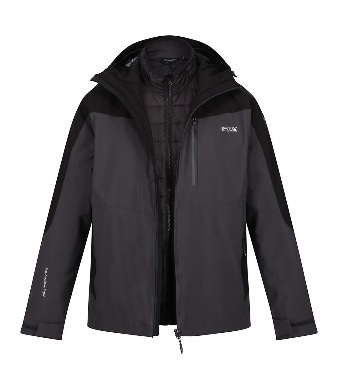 Veste imperméable wentwood homme cendre / noir Regatta-4