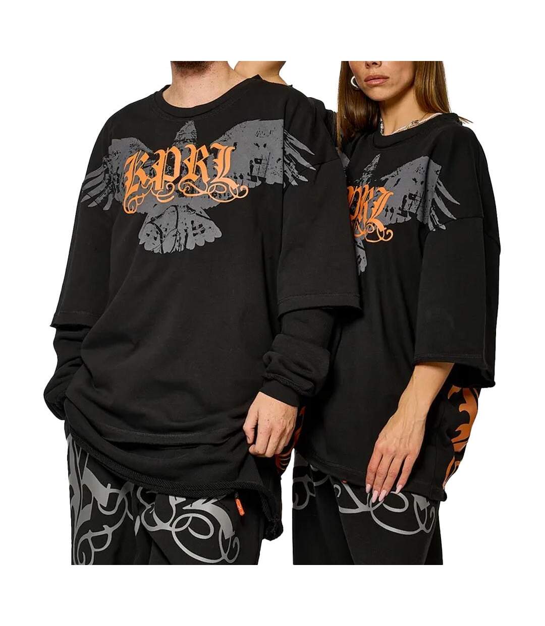 T-Shirt noir mixte kaporal vorboh-1