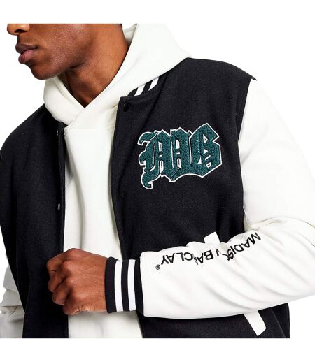 Blouson D´université Lincoln Homme Noir Madison Barclay