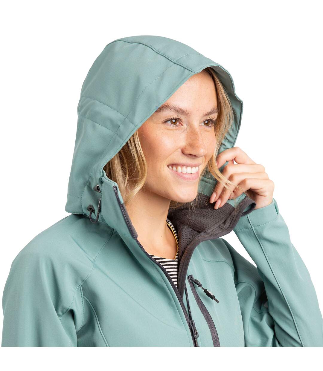 Veste softshell bela femme vert sarcelle pâle Trespass-4