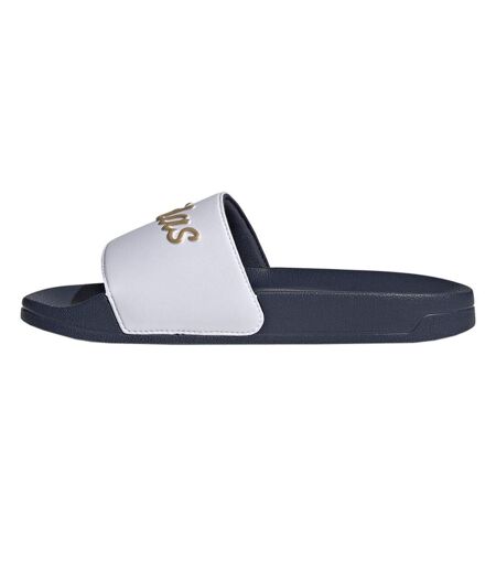 Claquettes Adilette Shower Femme Blanc Bleu Marine Adidas
