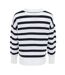 Pull Motif/style À Rayures Femme Noir Blanc Miso-2
